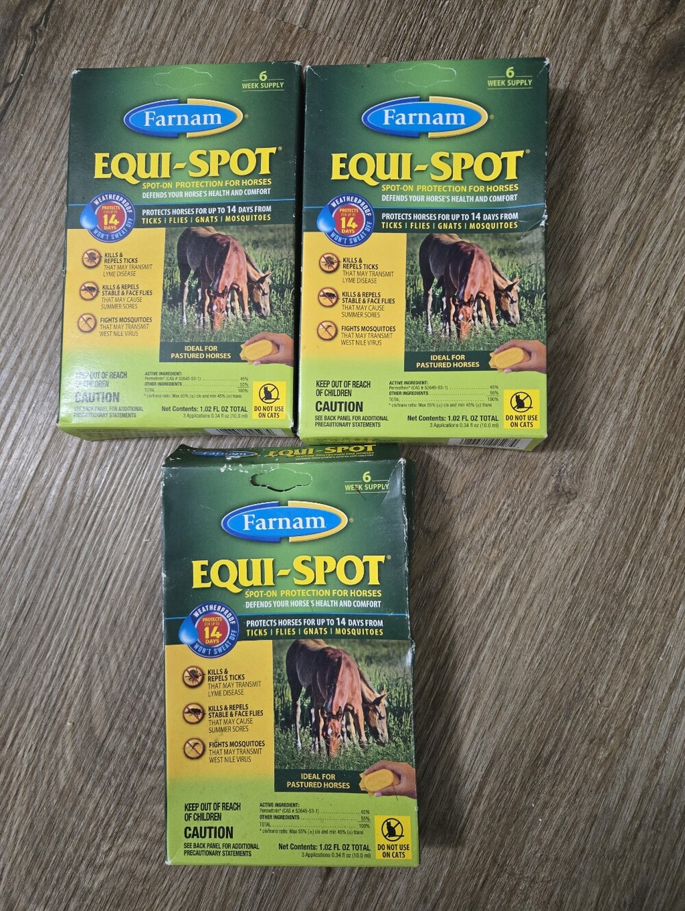 Equi-Spot Fly Treatment For Horse 3 New Boxes
